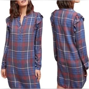 Anthropologie Cloth & Stone Plaid Dress